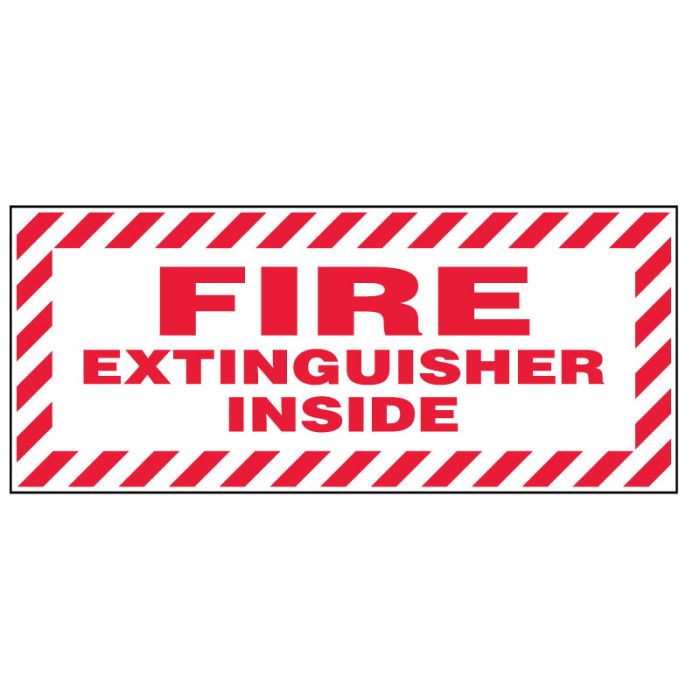 FIRE EXTINGUISHER INSIDE, 7" X 3" main product photo