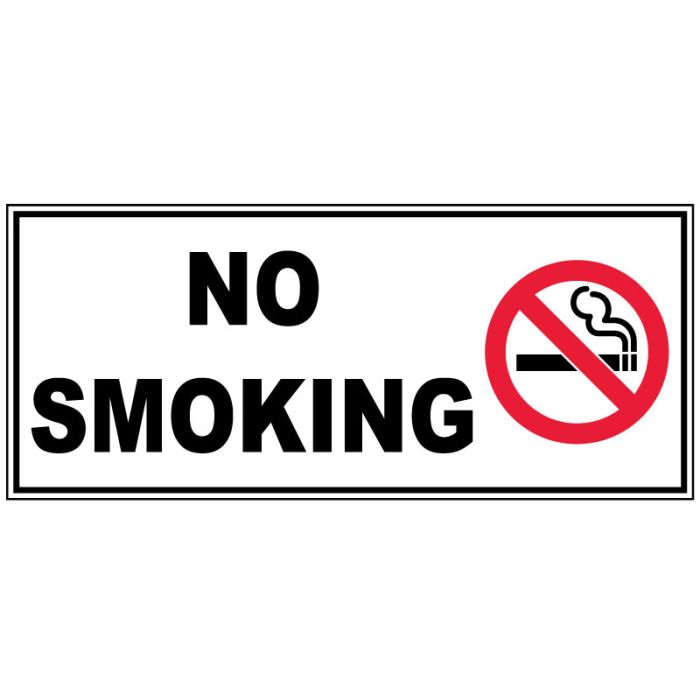 NO SMOKING, 7" x 3" main product photo
