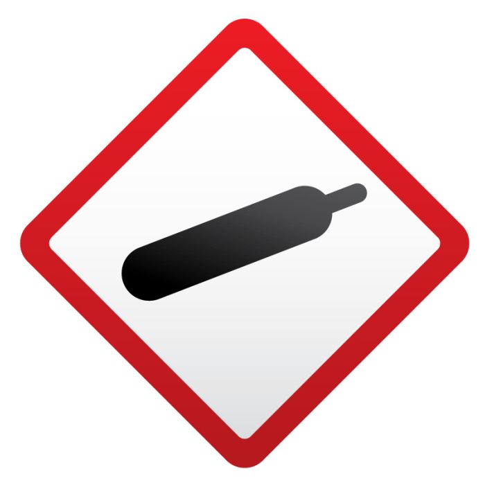 Compressed Gas, GHS Label, 1-1/2" x 1-1/2" main product photo