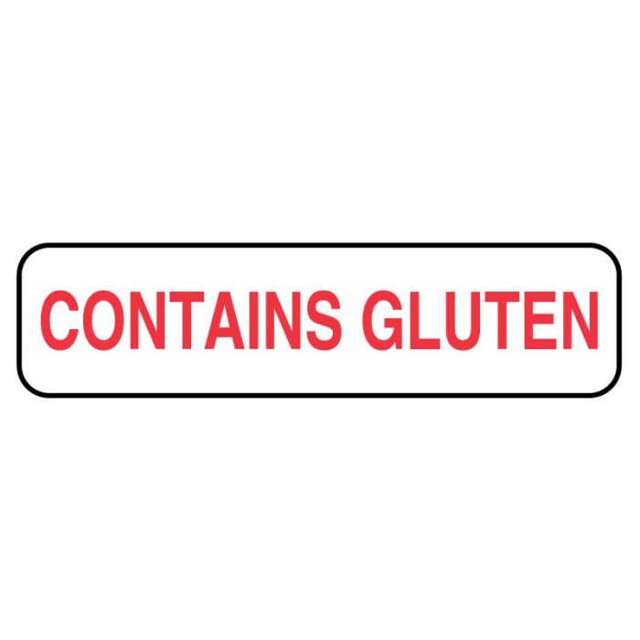 Contains Gluten, Food Communication Labels, 1-1/4" x 5/16" main product photo