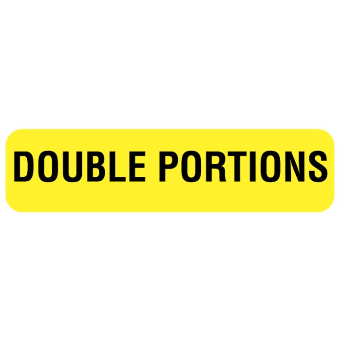 Double Portions, Nutrition Communication Labels, 1-1/4" x 5/16" main product photo