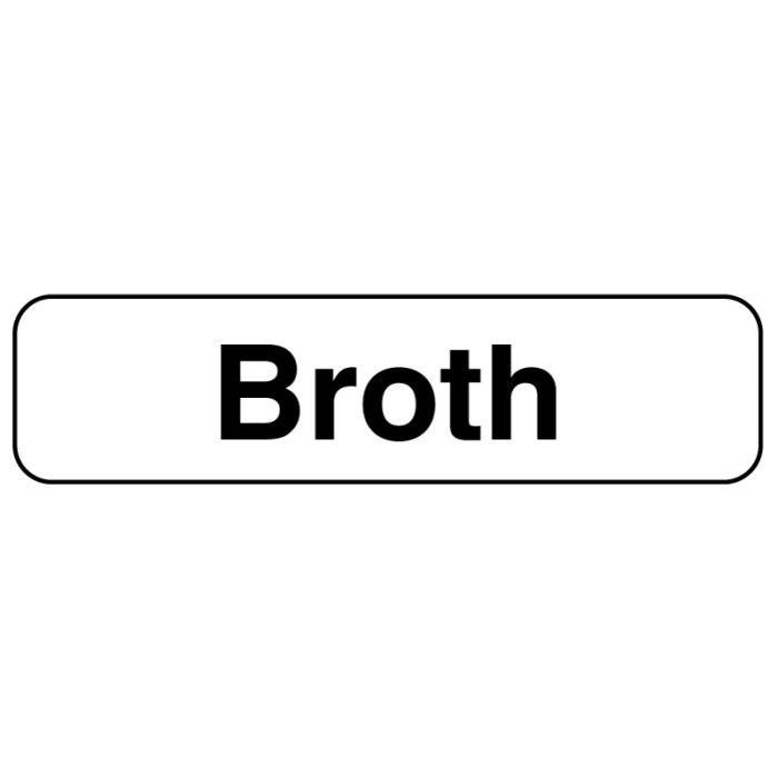 Broth, Food Identification Labels, 1-1/4" x 5/16" main product photo
