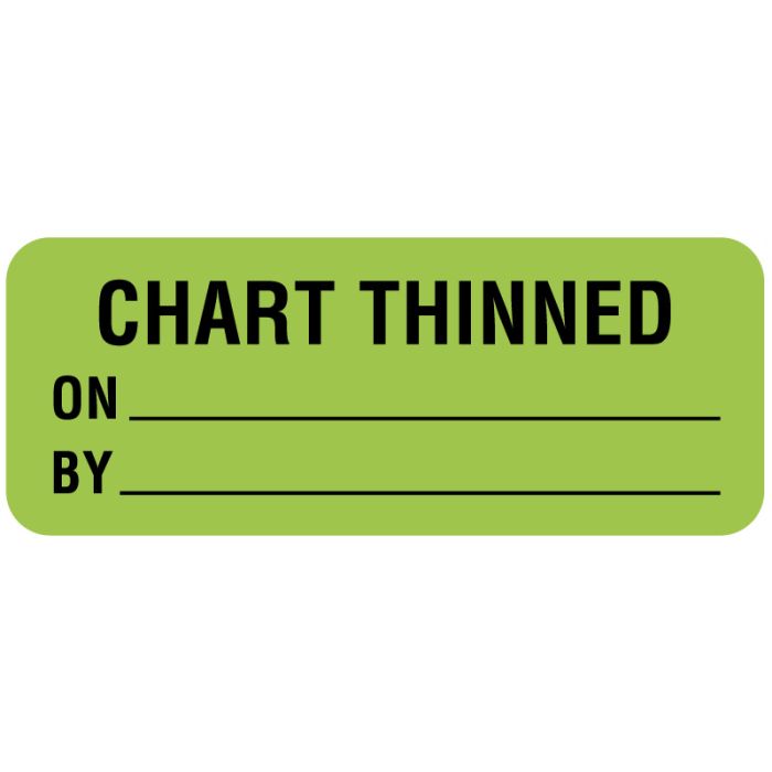 Chart Thinned Label, 2-1/4" x 7/8" main product photo