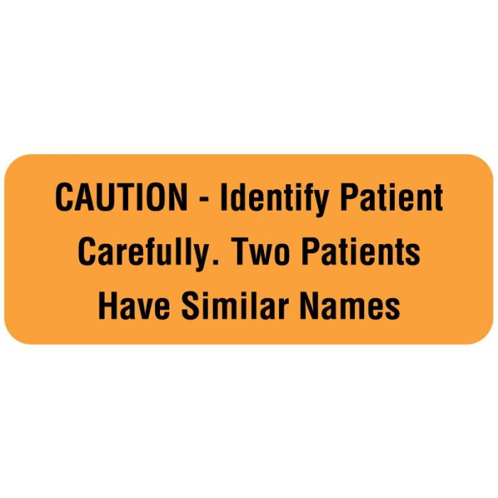 Caution Identify, Communication Label, 2-1/4" x 7/8" main product photo