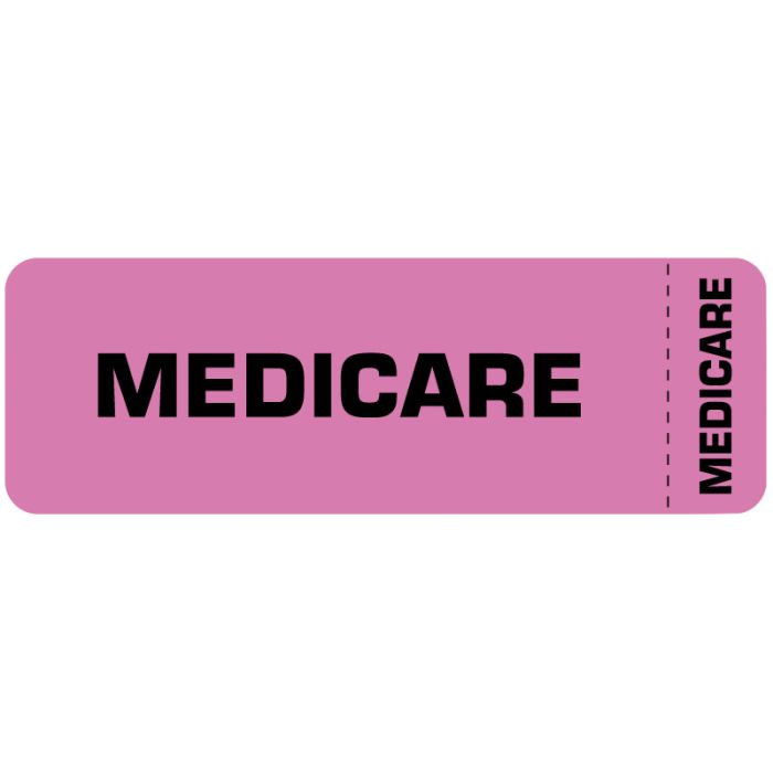 Medicare, Wrap-around Chart Label, 3" x 1" main product photo