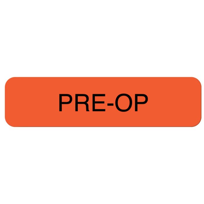 Pre-Op Surgery Label, 1-1/4" x 5/16" main product photo