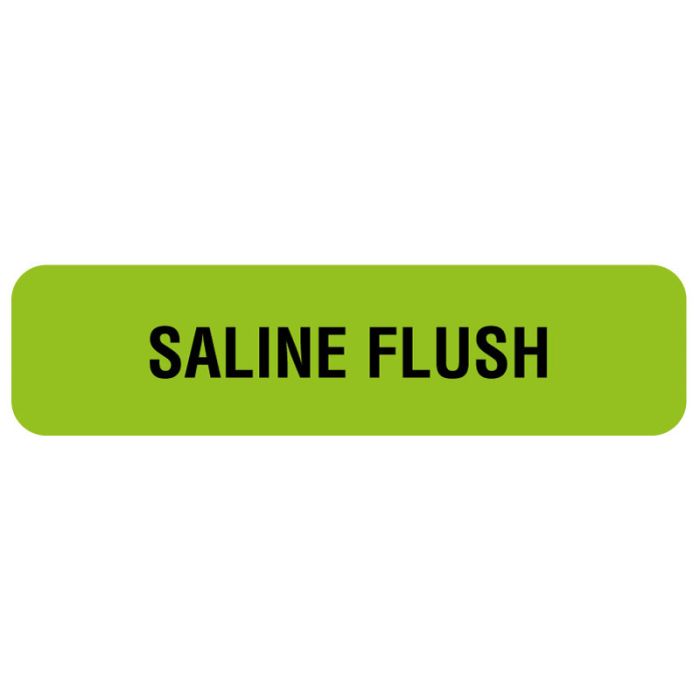 Anesthesia Label, Saline Flush, 1-1/4" x 5/16" main product photo