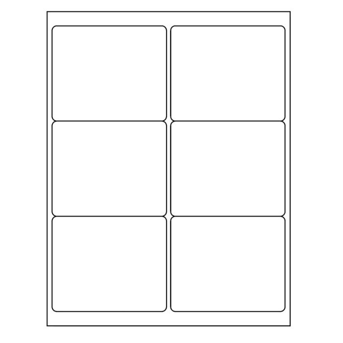 Laser Printer Labels, 4" x 3-1/3" main product photo