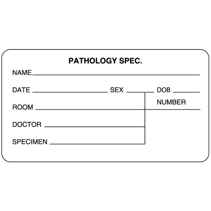 Name Date Sex, Pathology Labels, 3" x 1-5/8" main product photo