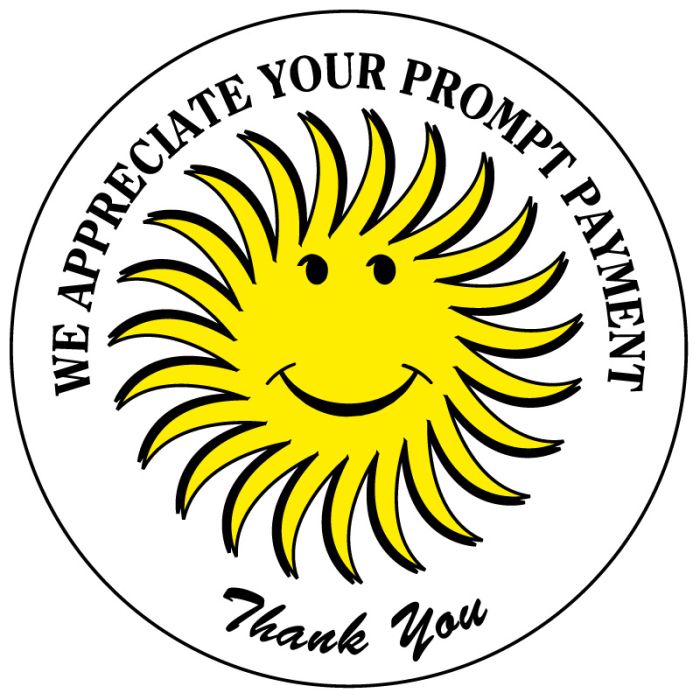 We Appreciate Your Prompt, Payment Reminders, 1-1/2" x 2-1/2" main product photo
