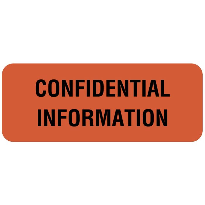 Confidential Information, Disclosure Label, 2-1/4" x 7/8" main product photo