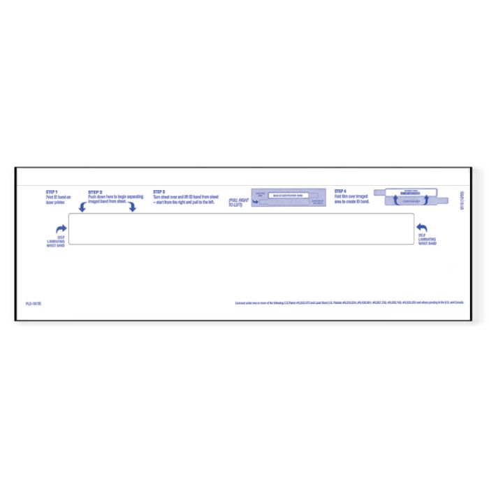 Adult Patient Identification Laser Wristband, 11" x 3" main product photo