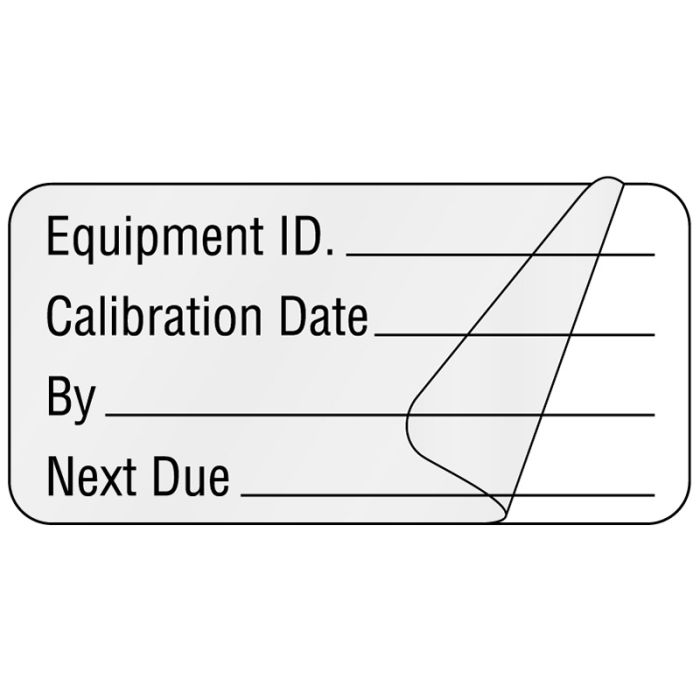Equipment Id, Calibration Label, 2" x 1" main product photo
