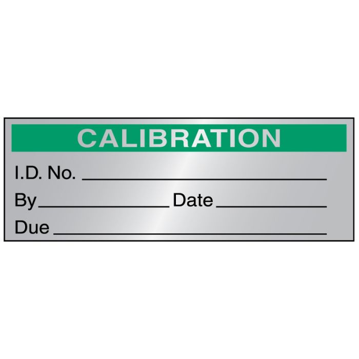 Calibration ID, Calibration Label, 2" x 3/4" main product photo