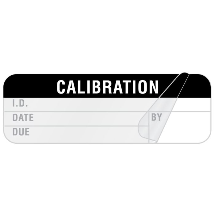 ID Black, Calibration Label, 1-1/2" x 1/2" main product photo