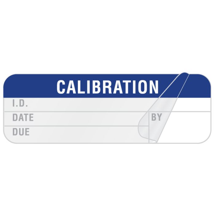ID Blue, Calibration Label, 1-1/2" x 1/2" main product photo