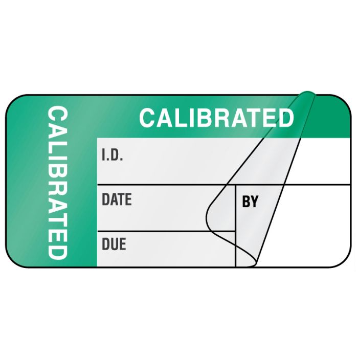 ID Green, Calibration Label, 1-1/2" x 3/4" main product photo