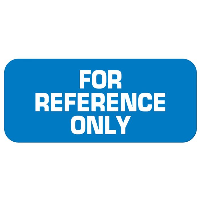 For Reference Only Label, 7/8" x 3/8" main product photo