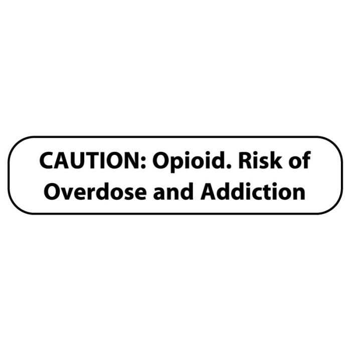 Caution: Opioid, Medication Instruction Label, 1-5/8" x 3/8" main product photo