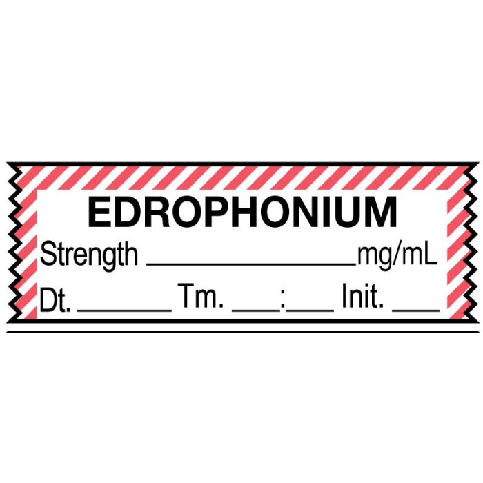 Anesthesia Tape, Edrophonium mg/mL, Date Time Initial, 1-1/2" x 1/2" main product photo