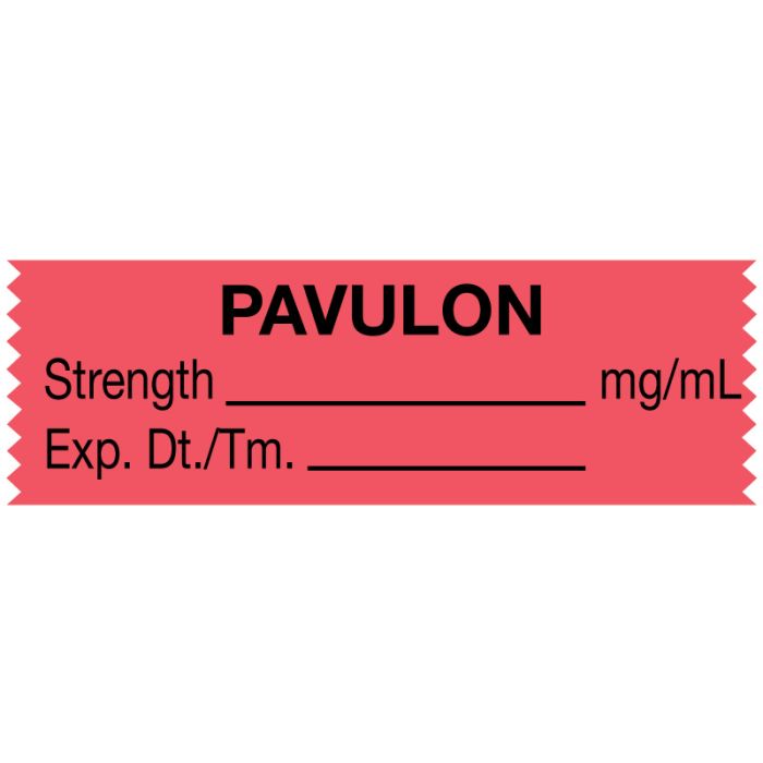Anesthesia Tape, Pavulon mg/mL, 1-1/2" x 1/2" main product photo