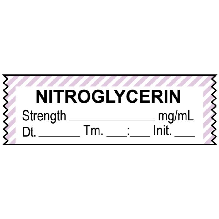 Anesthesia Tape, Nitroglycerin mg/mL , Date Time Initial, 1-1/2" x 1/2" main product photo