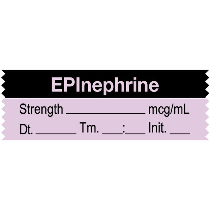 Anesthesia Tape, Epinephrine mcg/mL, Date Time Initial, 1-1/2" x 1/2" main product photo