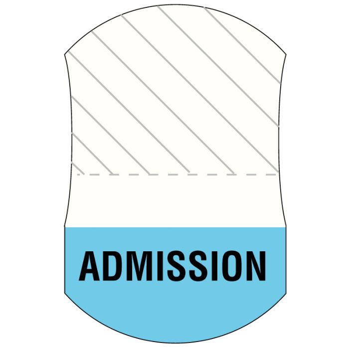 Admission, Message UniTab Flag, 1-7/16" x 15/16" main product photo
