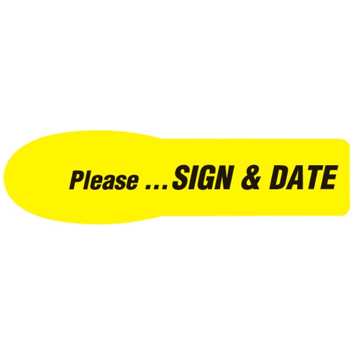 Please Sign & Date, Extra Large UniFlag, 2-1/4" x 5/8" main product photo