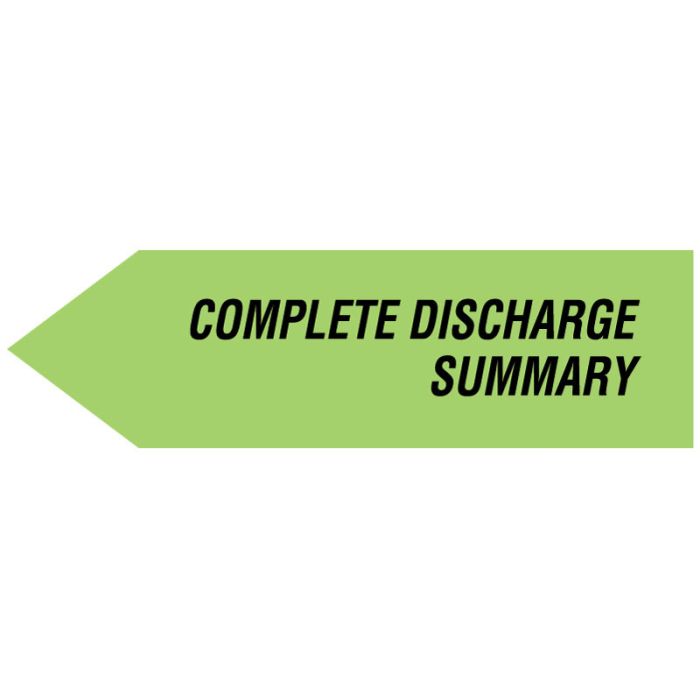 Complete Discharge Summary, UniArrow SpaceSaver Flag, 2" x 9/16" main product photo
