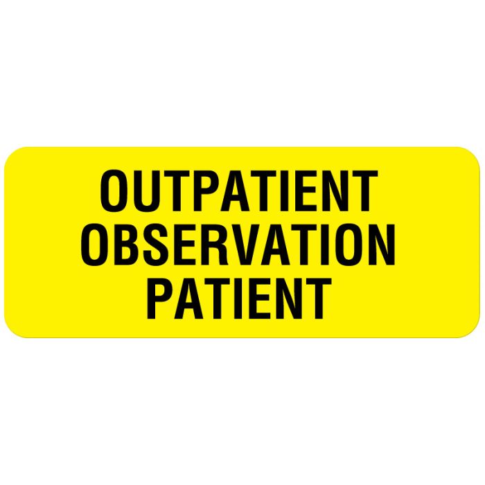 Outpatient Observation, Concurrent Review Label, 2-1/2" x 1" main product photo