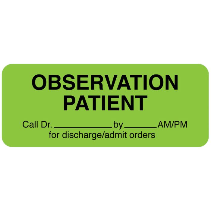 Medical Observation Label, 2-1/4" x 7/8" main product photo