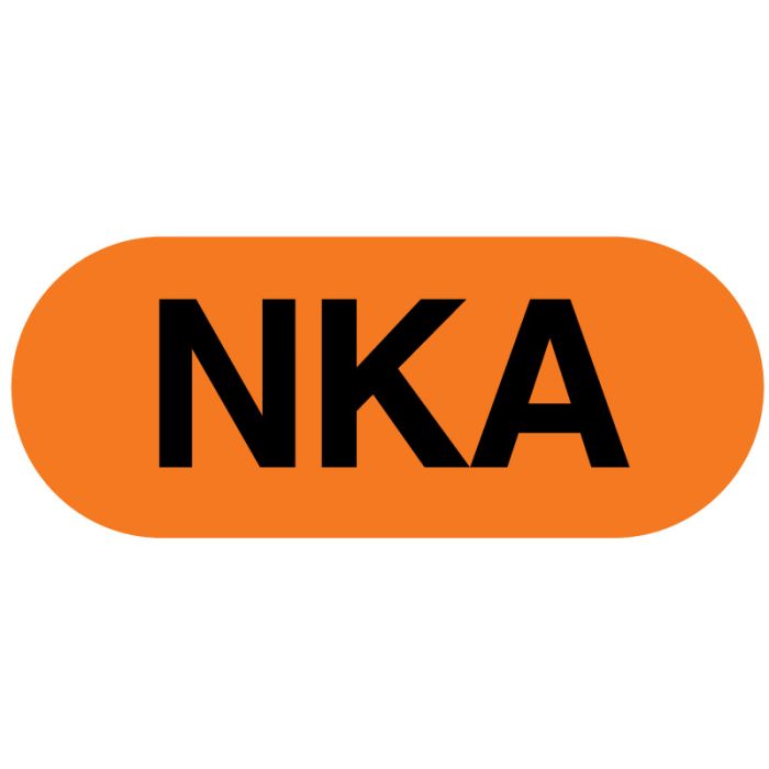 NKA, Wristband Alert Labels, 5/8" x 1/4" main product photo