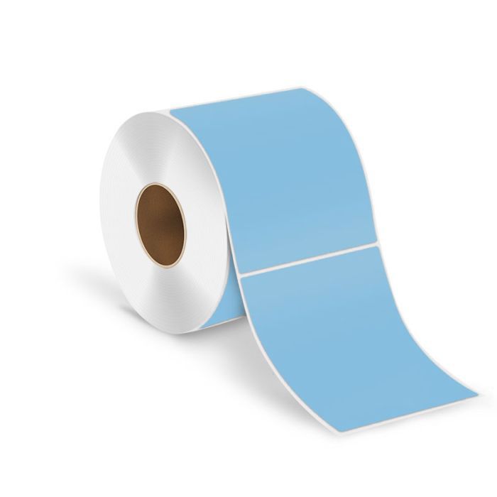 Direct Thermal Labels 4" x 6", Blue main product photo