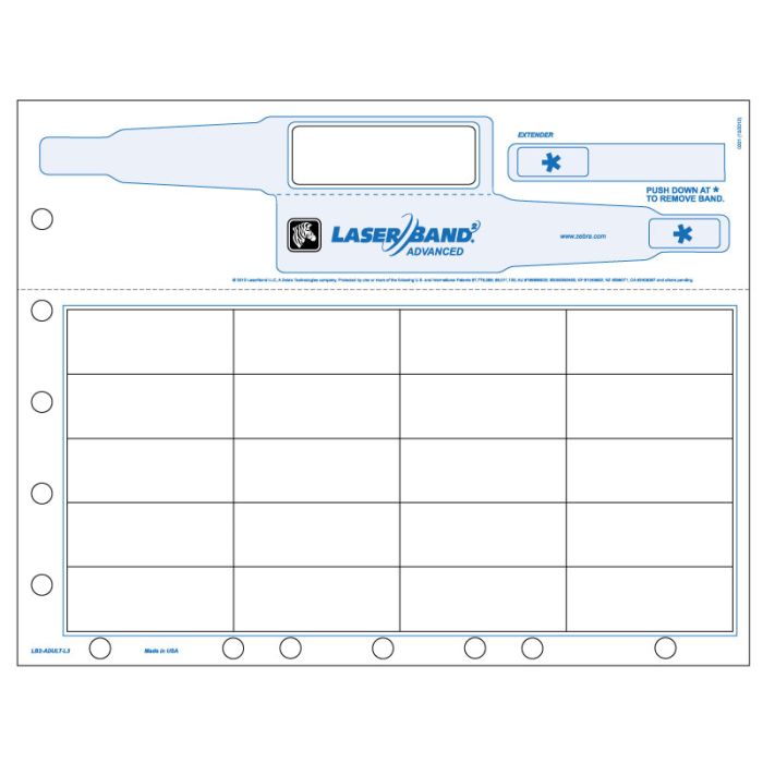 LB2 LASER WRISTBAND W/ LABELS main product photo