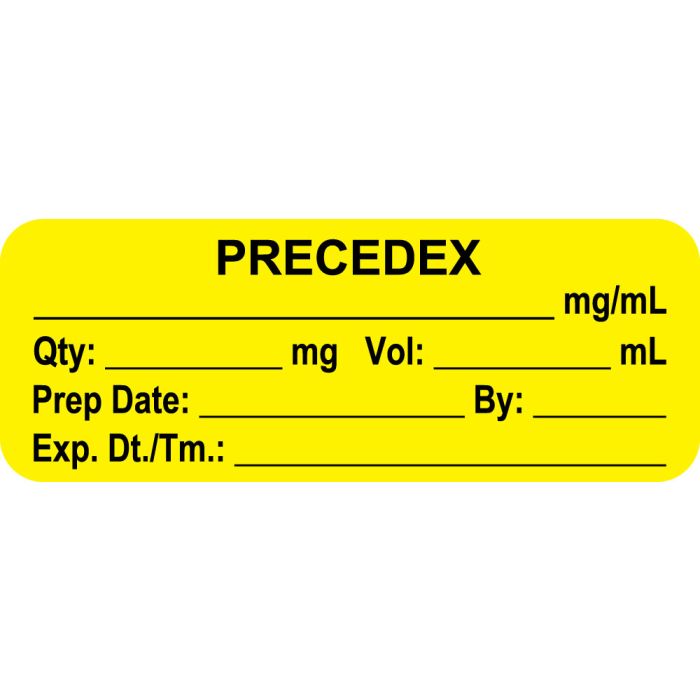 Anesthesia Label, Precedex Mg/mL, 2" x 3/4" main product photo