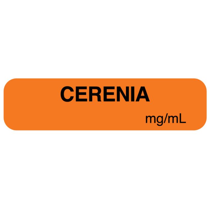 Anesthesia Label, Cerenia mg/mL, 1-1/4" x 5/16" main product photo