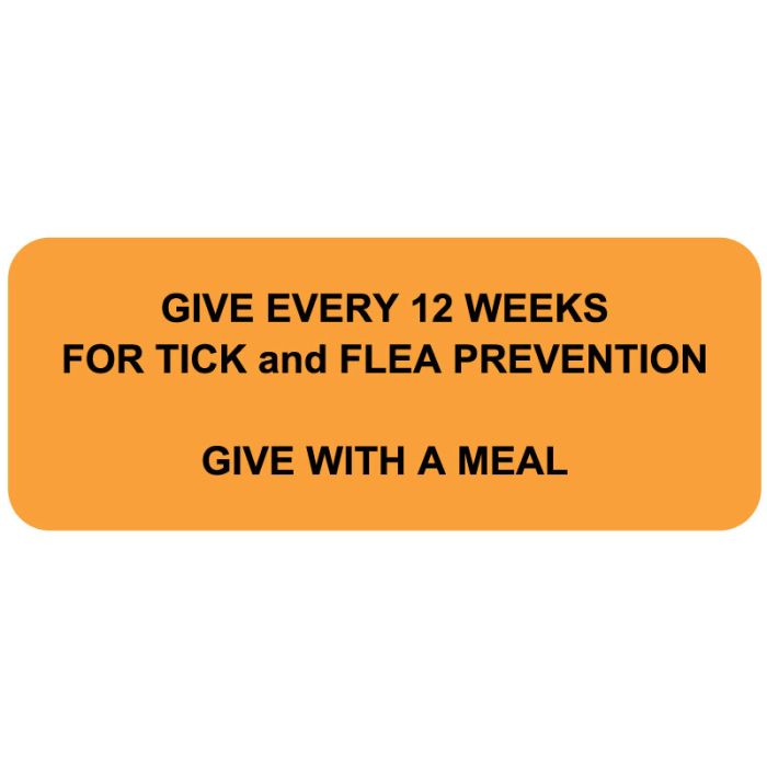 Tick And Flea Medication Label, 2-1/4" x 7/8" main product photo