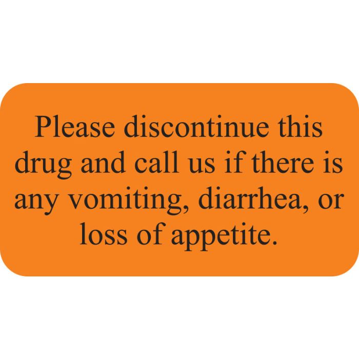 Discontinue Drug, Boarding And Grooming Care Label, 1-5/8" x 7/8" main product photo