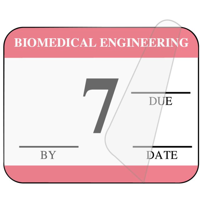 Biomedical Self-Laminating Inspection Labels with Due Date main product photo