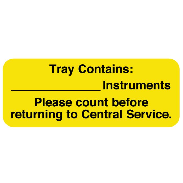 Tray Contains, Communication Labels, 2-1/4" x 7/8" main product photo