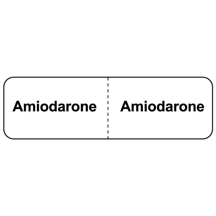 Amiodarone, IV Line Identification Label, 3" x 7/8" main product photo