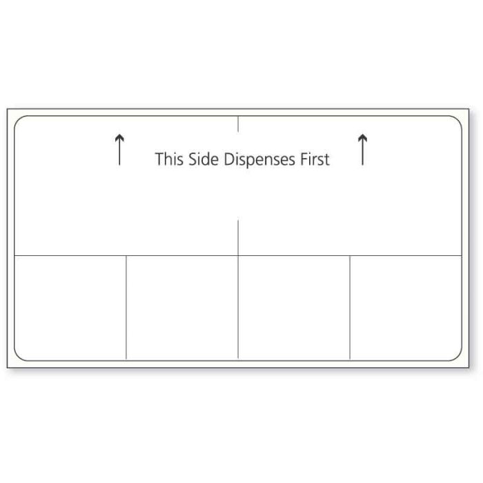 Direct Thermal Printer Label, 1" Core, 4" x 2-3/16" main product photo