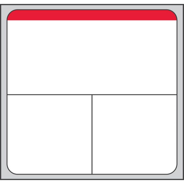 EPIC Direct Thermal Printer Label, 1" Core, 2" x 1-15/16" Red Brdr main product photo
