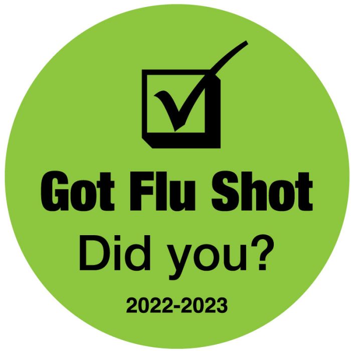 22/23 Got Flu Shot Did You?, 3/4" x 3/4" main product photo