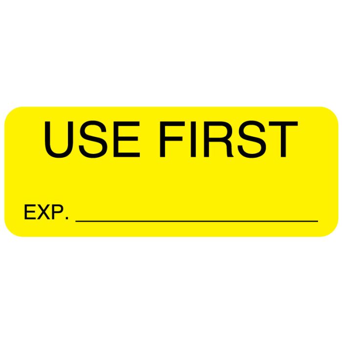 Use First Food Quality Control Labels, 2-1/4" x 7/8" main product photo