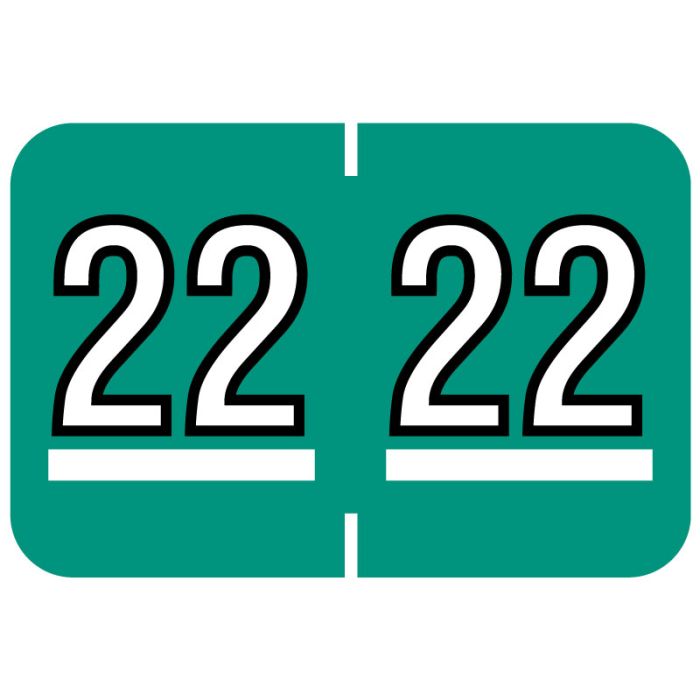 Colwell Compatible 2022 Year Label, 1-1/2" x 1" main product photo