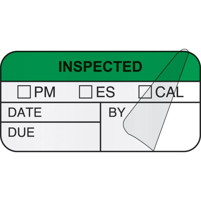 Calibration Label, Green, 1-1/2" x 3/4" main product photo
