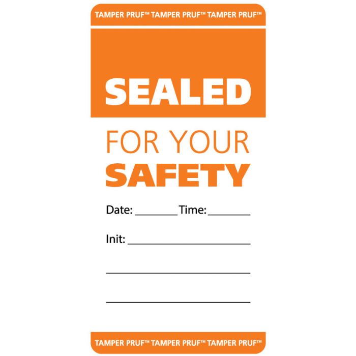 Tamper-Evident Food Delivery And Storage Label, 2" x 4" main product photo
