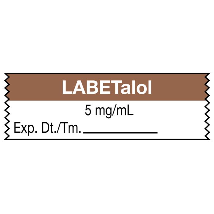 Anesthesia Tape, Labetalol mg/mL, 1-1/2 x 1/2